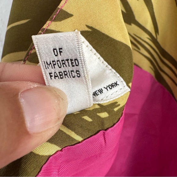 Milly Silk Tropical Palm Tie Waist
Dress in Pink and Green Size 8 - Picture 10 of 16